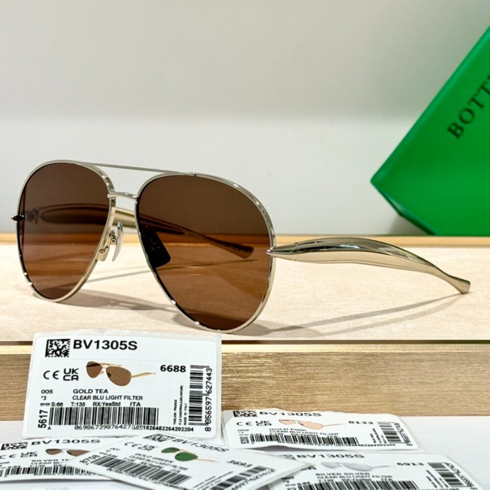 Bottega Veneta Cream Sunglasses